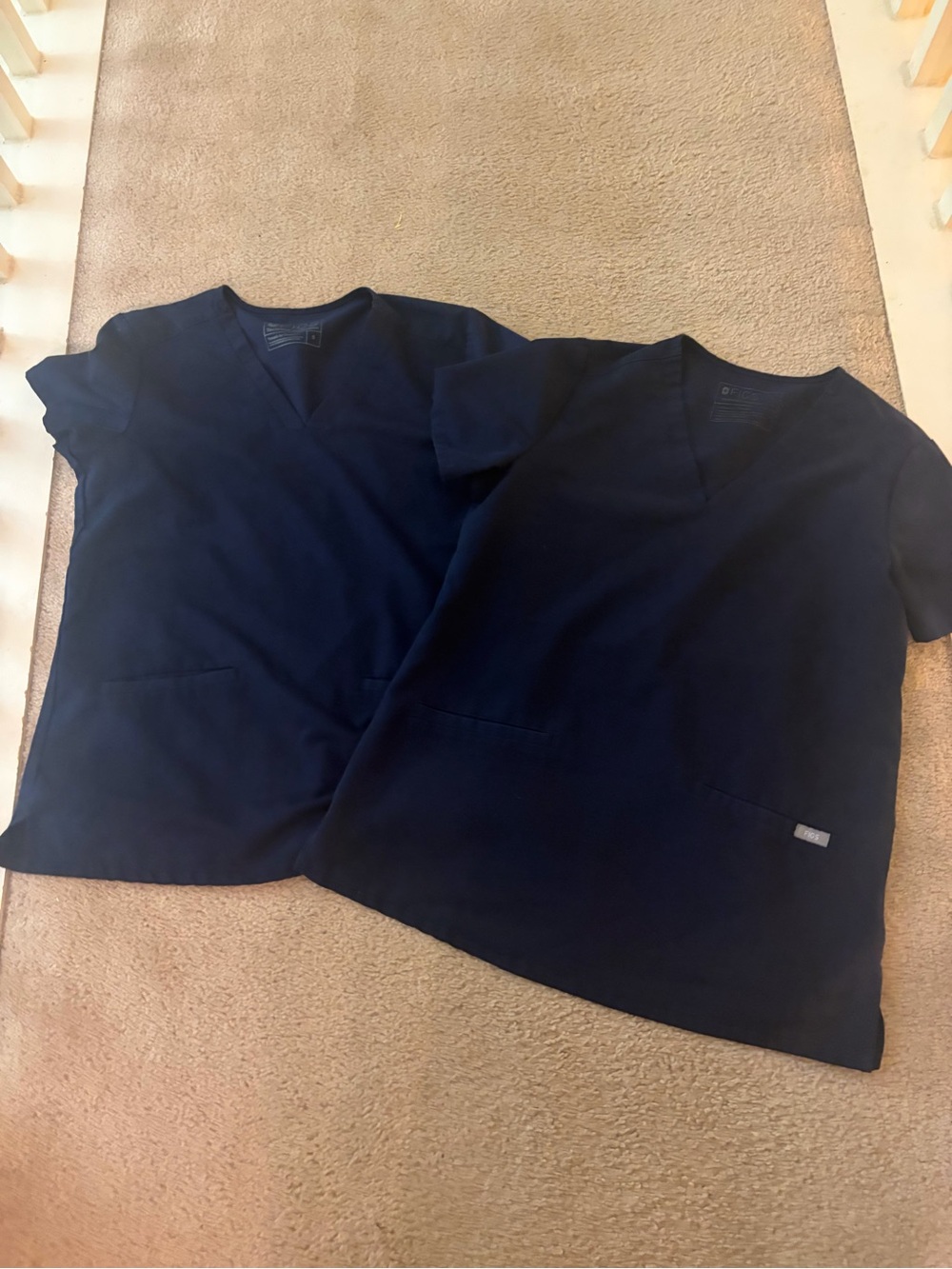 Womens navy blue figs scrub bundle